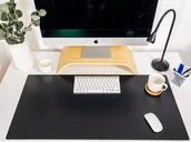 Podkładki na biurko - Mata na biurko jednokolorowa - czarna [Rozmiar: 90 cm x 45 cm]/Accurate - miniaturka - grafika 1