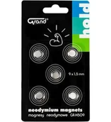 Magnesy - Magnesy neodymowe GR-N509 9mm 5szt GRAND - miniaturka - grafika 1