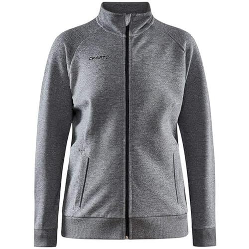 Craft Core Soul Full Zip Jacket damska kurtka z kapturem XS | Bright Red | mieszanka bawełny i poliestru | ergonomiczne dopasowanie | 2 kieszenie na zamek błyskawiczny | bluza damska | bluza damska