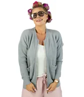 Swetry damskie - Krótki kardigan sweter rozpinany z puszystej dzianiny "COCO CHIC"-S/M - miniaturka - grafika 1