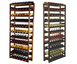 Drewniany regał na wino RW-1 77 butelek Brązowy / Wamar-Sosenka - Pozostałe akcesoria barmańskie - miniaturka - grafika 1