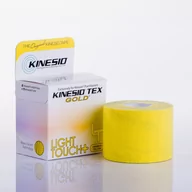 Ortezy, stabilizatory i opaski elastyczne - Taśma Kinesio Tex Gold Light Touch + Kinesiotaping Żółty - miniaturka - grafika 1