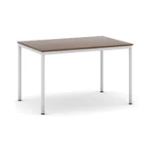 Stoły - B2B Partner Stół do jadalni 1200 x 800 mm, blat orzech, nogi jasnoszare 555680 - miniaturka - grafika 1