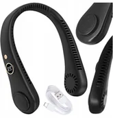 Wentylatory - Alogy BreezeNeck mini wentylator cyrkulator powietrza na kark z wyświetlaczem 1500mAh Czarny - miniaturka - grafika 1