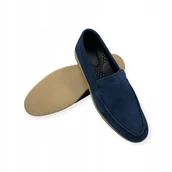 Mokasyny męskie - Mokasyny męskie zamszowe Old Money 45 - miniaturka - grafika 1