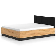 Łóżka - Łóżko loftowe 160x200 URSO 1402 Dąb craft złoty, czarny - miniaturka - grafika 1