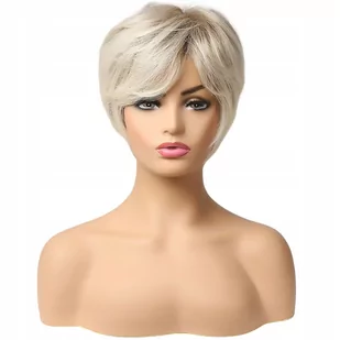 Peruka Krótka Blond Naturalny Efekt Peruki Damskie - Ozdoby do włosów - miniaturka - grafika 1