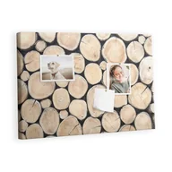 Tablice i flipcharty - Kolorowy Organizer - Tablica Korkowa z Pinezkami - Ścięte drzewa pieńki 60x40 cm - miniaturka - grafika 1
