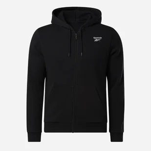 Bluza męska rozpinana streetwear z kapturem Reebok Identity Sl F 100202857 XL Czarna (1200143521755) - Bluzy męskie - miniaturka - grafika 1