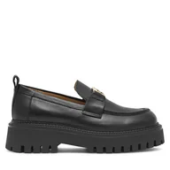 Półbuty damskie - Loafersy Eva Minge SARAH-8049 Czarny - miniaturka - grafika 1