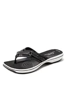 Klapki i japonki damskie - Clarks Damskie japonki Brinkley Sea, czarny - Czarny Black Synthetic - 37 eu - miniaturka - grafika 1