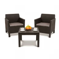 Meble ogrodowe - Allibert Zestaw balkonowy Orlando Weekend brąz/taupe BK-001268 - miniaturka - grafika 1