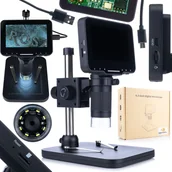 Mikroskopy i lupy - Mikroskop Rosfix MIKROSKOP CYFROWY Z WYŚWIETLACZEM 4,3 DO LUTOWANIA JUBILERSTWA 1000X PC - miniaturka - grafika 1