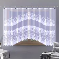 Firany - Firanka gotowa żakardowa Ebenoida A142 300x150 cm biała - 150 cm 300 cm - miniaturka - grafika 1