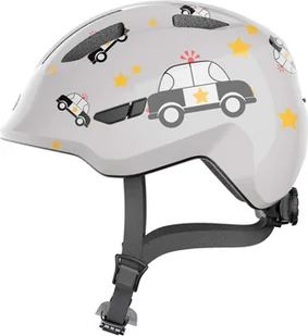 Abus Smiley 3.0 Grey Police S Dziecięcy kask rowerowy - Kaski rowerowe - miniaturka - grafika 1