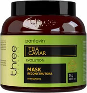 Maski do włosów - Three therapy Three Therapy Pantovin Teia Caviar Evolution Maska odbudowująca włosy 1000g 17356 - miniaturka - grafika 1