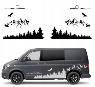 Naklejki Na Samochód Campera Zestaw Las+góry 2szt. - Akcesoria motoryzacyjne - miniaturka - grafika 1