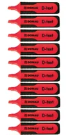 Zakreślacze - Zakreślacz Donau D-Text Czerwony 10 Sztuk - miniaturka - grafika 1