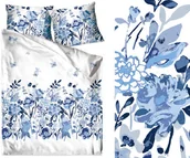Pościel - Bielbaw Pościel bawełniana Flo Błękitna - miniaturka - grafika 1