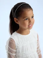 Sukienki i spódniczki dla dziewczynek - Reserved - Tiulowa sukienka z haftem - biały - miniaturka - grafika 1