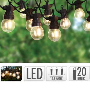 Lampki żarówki 20 Led Party 12,5 m - Lampy ogrodowe - miniaturka - grafika 1