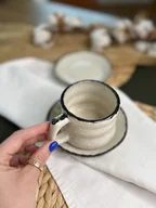 Filiżanki - Filiżanka ceramiczna do kawy herbaty Black Berberys 200ml - miniaturka - grafika 1