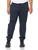 Spodenki męskie - Armani Exchange Eleganckie męskie spodnie z mankietami, granatowe, 33 - miniaturka - grafika 1