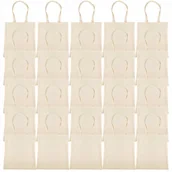 Torby i wózki na zakupy - TORBA BAWEŁNIANA z uszami EKO torba NA ZAKUPY torby bawełniane ZESTAW 25szt - miniaturka - grafika 1