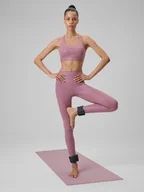 Legginsy - 4F Legginsy do jogi szybkoschnące damskie - różowe XS - miniaturka - grafika 1