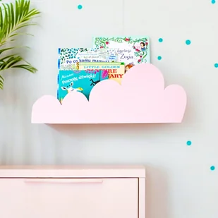 Półka wisząca na książki różowa chmurka - Półki i regały dla dzieci - miniaturka - grafika 1