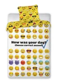Pościel dla dzieci - Faro Pościel Młodzieżowa 140x200 emotki buźki smiley emotki018 - miniaturka - grafika 1