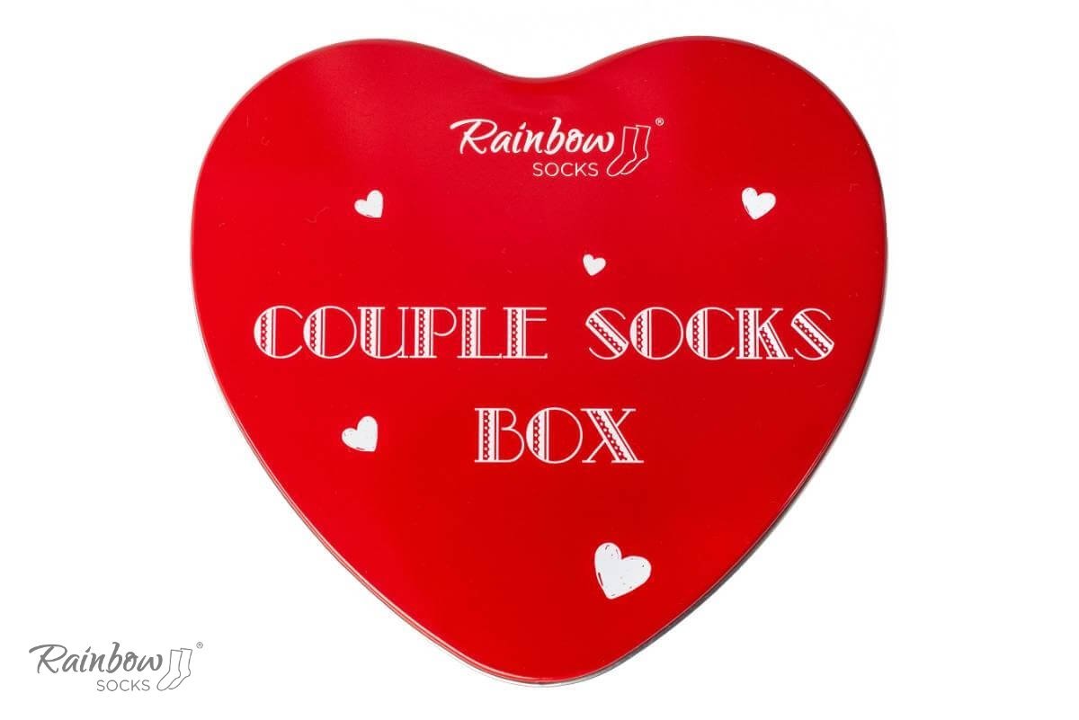 Skarpetki Damskie Męskie Na Prezent Na Urodziny Świąteczne Rainbow Socks Couple Box Dla Zakochanych 2 Pary 41-46
