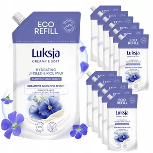 Mydło w Płynie Luksja Eco Len i Mleczko Ryżowe x12 - Mydła - miniaturka - grafika 1
