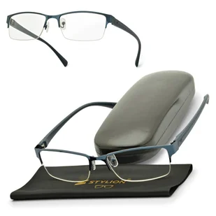 Plusy +2.00 Okulary korekcyjne żyłkowe prostokątne do czytania ST329A - Okulary korekcyjne, oprawki, szkła - miniaturka - grafika 1