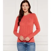 Swetry damskie - POLO RALPH LAUREN Wełniany sweter JULIANNA | Slim Fit | z dodatkiem kaszmiru - miniaturka - grafika 1