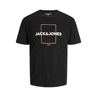Koszulki męskie - JACK & JONES Jcoexplored Tee Ss Crew Neck Mc T-Shirt męski, czarny, S - miniaturka - grafika 1
