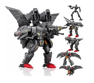 Robot Dinozaur Zabawka Konstrukcyjna 2w1 Figurka Transformacji Zestaw - Roboty dla dzieci - miniaturka - grafika 1
