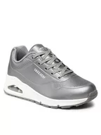 Sneakersy damskie - SKECHERS Sneakersy Rose Bold 73691/GUN Srebrny - miniaturka - grafika 1