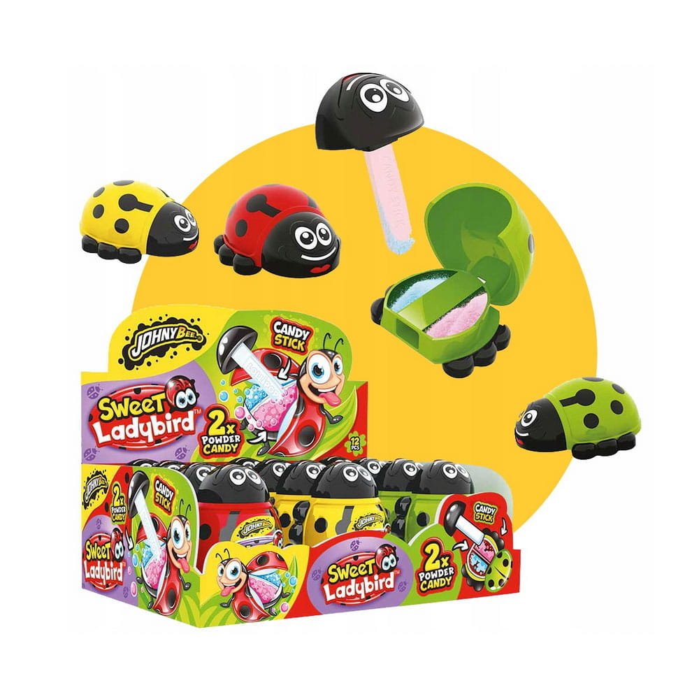 JOHNY BEE LADYBIRD CUKIERKI PUDROWE W BIEDRONCE (10G) 12SZT