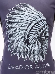 T-shirt męski z nadrukiem - grafitowy S613 - Koszulki męskie - miniaturka - grafika 2