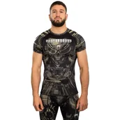Kimona, stroje i obuwie - Venum Invader Rashguard Short Sleeve Krótki Rękaw Black/Sand - miniaturka - grafika 1