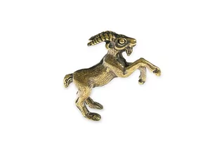 Zodiak Figurka Koziorożec Mosiądz Złoty - Figurki dekoracyjne - miniaturka - grafika 1