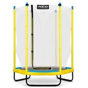 Trampoliny - Trampolina ogrodowa dla dzieci, siatka, 140 cm, Neo-Sport, żółty - miniaturka - grafika 1