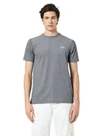 Koszulki męskie - Koton Ellipse Embroidered Crew Neck Slim Fit koszulka męska z krótkim rękawem, czarny (999), L - miniaturka - grafika 1