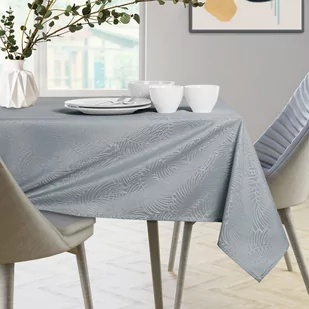 Obrus Gaia Szary Tłoczony Roślinny 120 koło AmeliaHome - TCLOTH/AH/GAIA/HMD/LIGHTGREY/R120X120 - Obrusy i serwetki - miniaturka - grafika 4