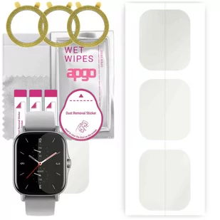 3x Folia hydrożelowa MATOWA do Amazfit GTS 2 - apgo Smartwatch Hydrogel MATTE Protection Ochrona na ekran smartwatcha - Akcesoria do smartwatchy - miniaturka - grafika 1