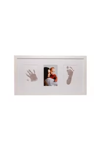 Odcisk Bobasa - Ramka Foto galeria - Magiczny Atrament, Biała,  Odcisk Rączki, stópki, dłoni, Tiny Memories - Pamiątka Chrztu Świętego - miniaturka - grafika 2