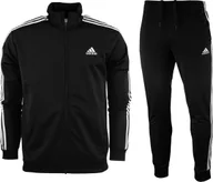 Dresy męskie - Adidas Dres męski adidas Basic 3-Stripes Tricot czarny IC6747 S - miniaturka - grafika 1