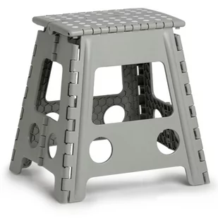 Zeller ZELLER TABORET SKŁADANY ANTYPOŚLIZGOWY 39 CM JASNY SZARY TWORZYWO SZTUCZNE 13036 - Taborety i hokery - miniaturka - grafika 1