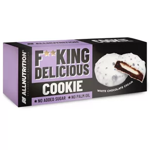 Allnutrition Ciasteczka kakaowe oblane białą czekoladą F**king Delicious 128 g - Ciastka - miniaturka - grafika 1